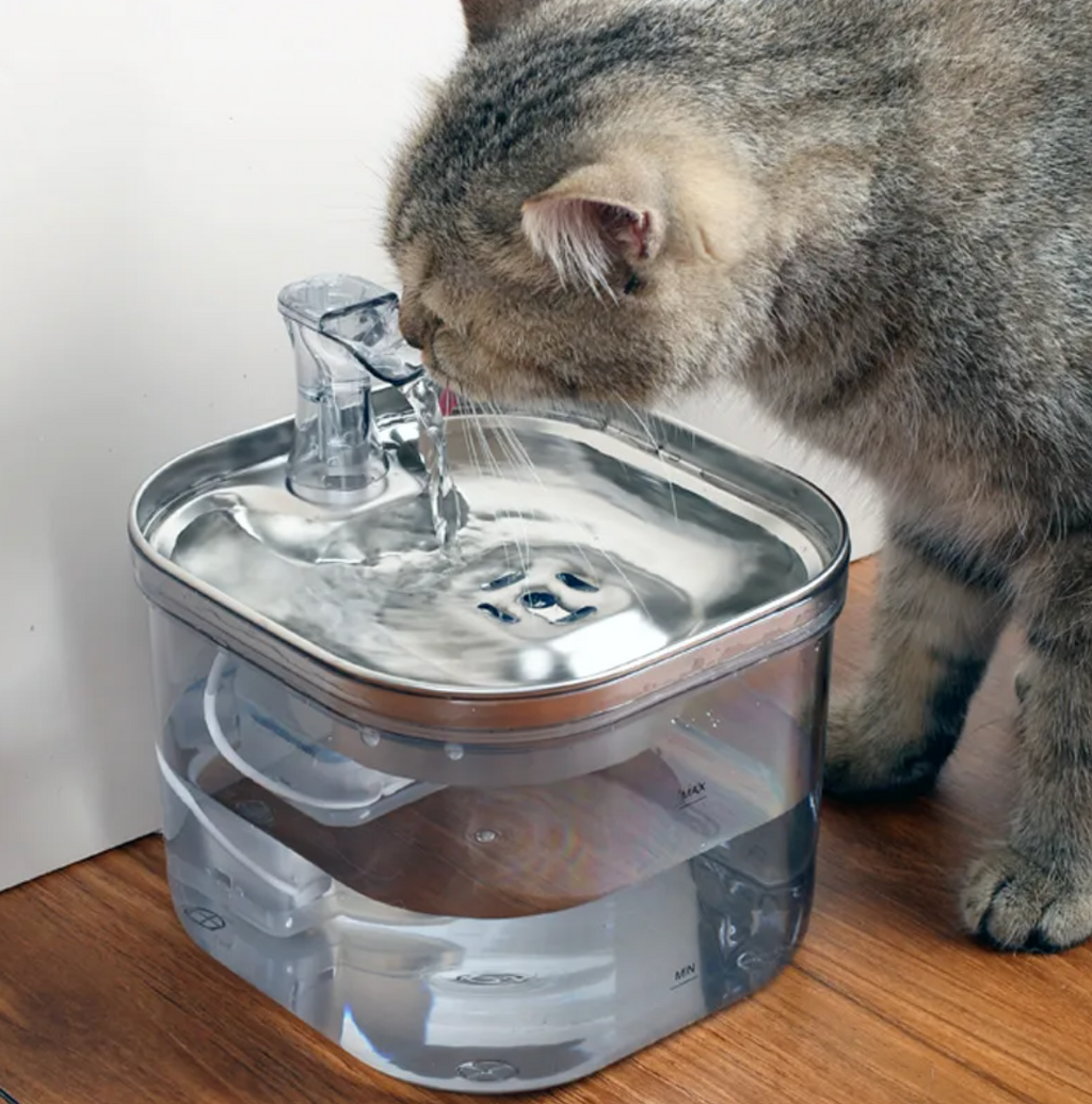 Smart Stainless Steel Pet Water Fountain – Automatic Circulating Drinking Dispenser for Cats & Dogs (2L)