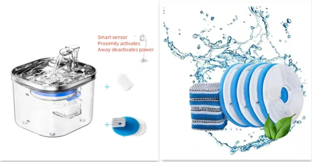 Smart Stainless Steel Pet Water Fountain – Automatic Circulating Drinking Dispenser for Cats & Dogs (2L)