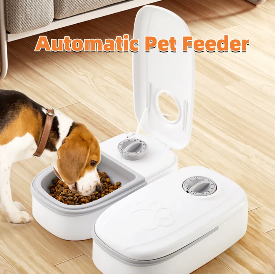Automatic Pet Feeder with Timer & Stainless Steel Bowl — Smart Food Dispenser for Cats & Dogs | Scheduled Meals | UAE