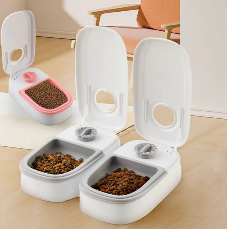 Automatic Pet Feeder with Timer & Stainless Steel Bowl — Smart Food Dispenser for Cats & Dogs | Scheduled Meals | UAE