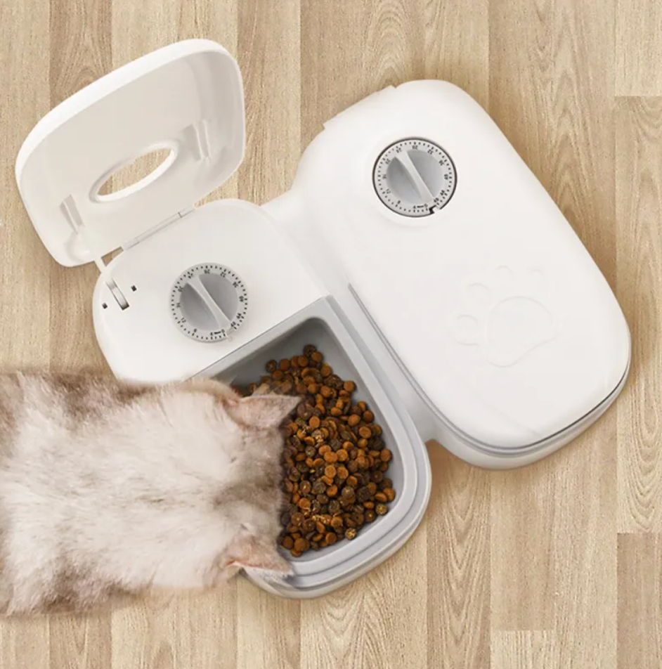 Automatic Pet Feeder with Timer & Stainless Steel Bowl — Smart Food Dispenser for Cats & Dogs | Scheduled Meals | UAE