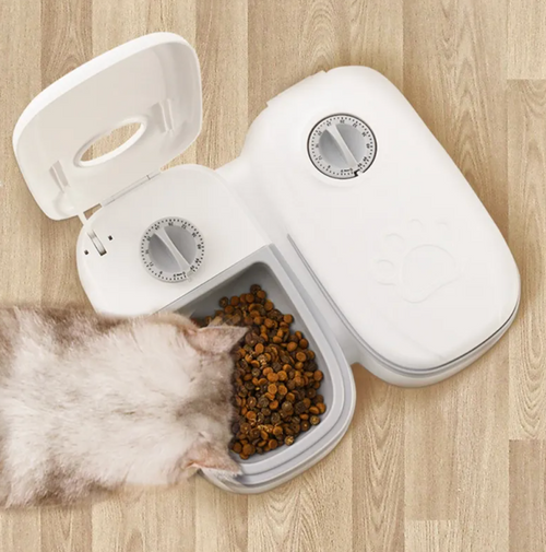 Automatic Pet Feeder with Timer & Stainless Steel Bowl — Smart Food Dispenser for Cats & Dogs | Scheduled Meals | UAE