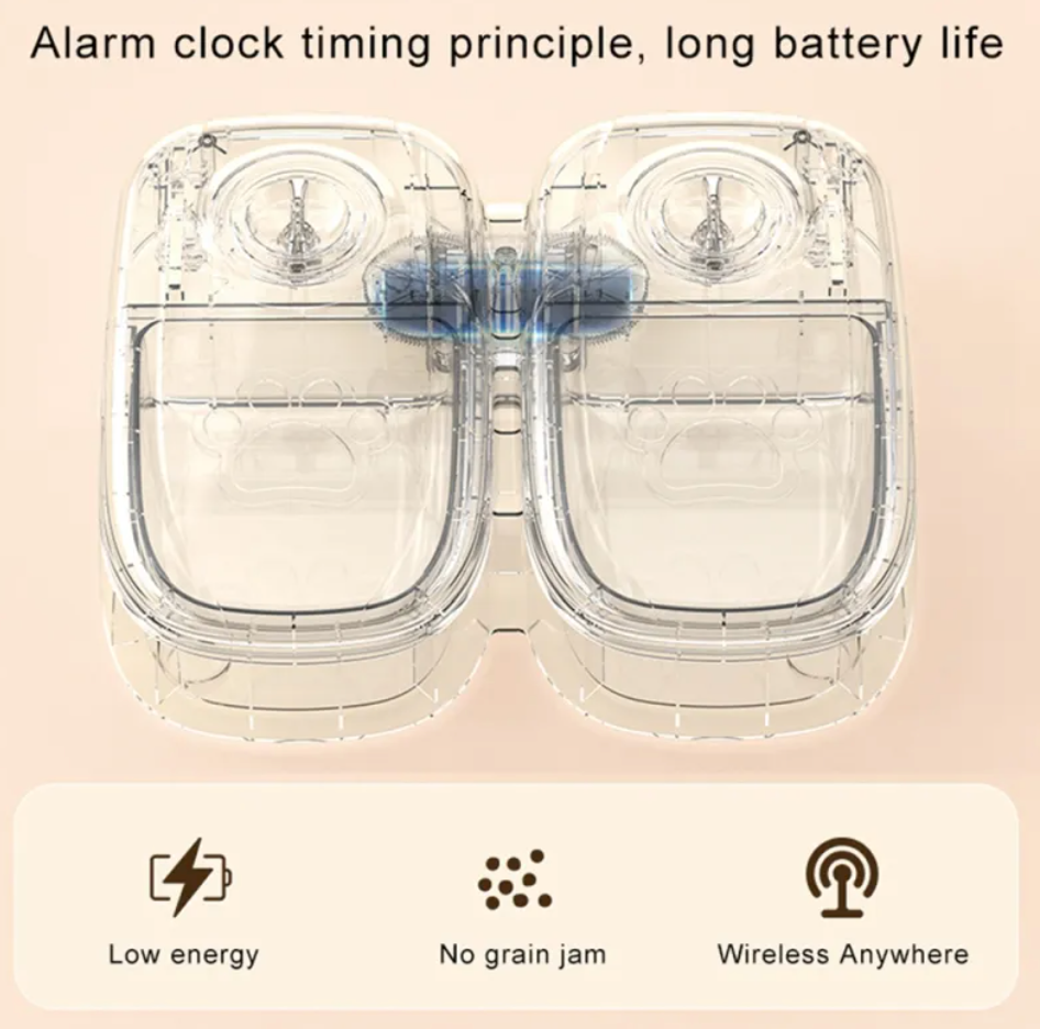 Automatic Pet Feeder with Timer & Stainless Steel Bowl — Smart Food Dispenser for Cats & Dogs | Scheduled Meals | UAE